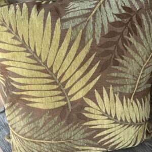 textured plush chenille with palm leaf deisgn