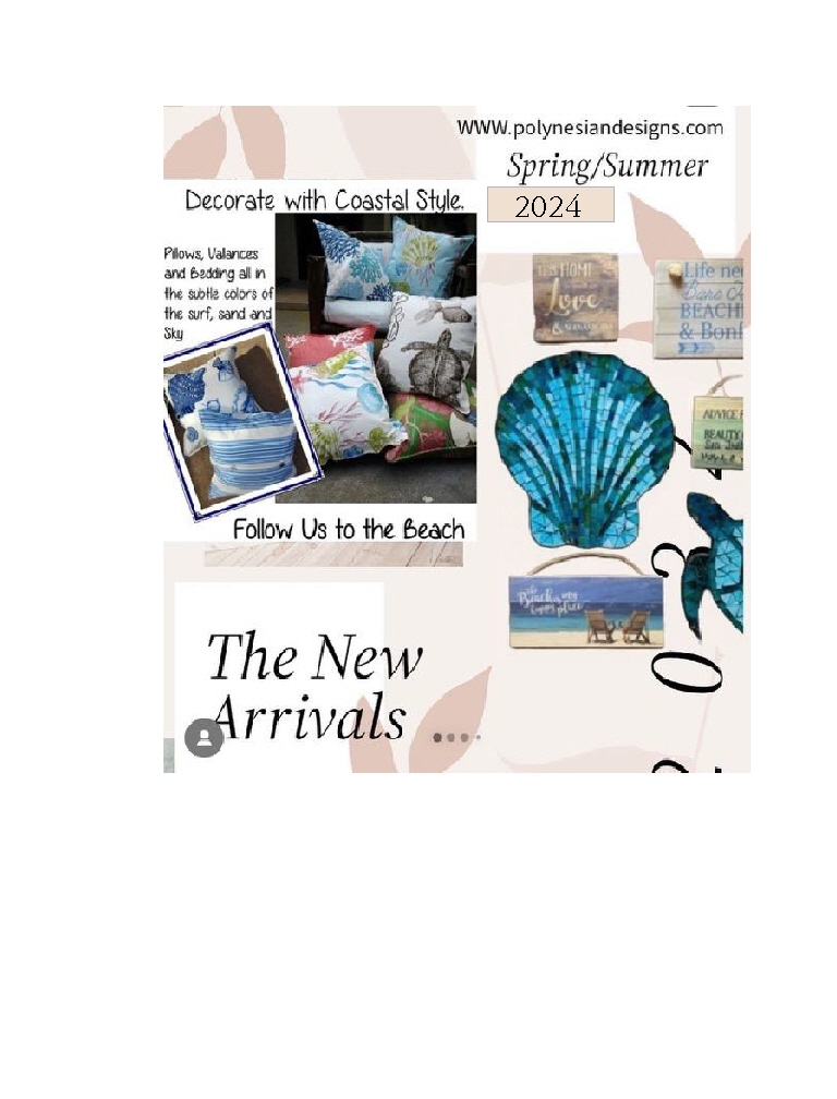Beach, coastal and Tropical decor and Apparel