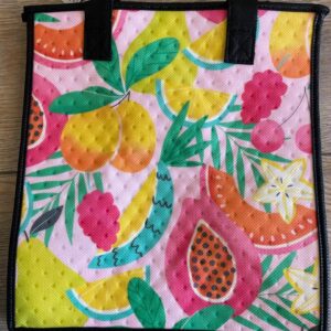 medium size insulated bag with fruit design