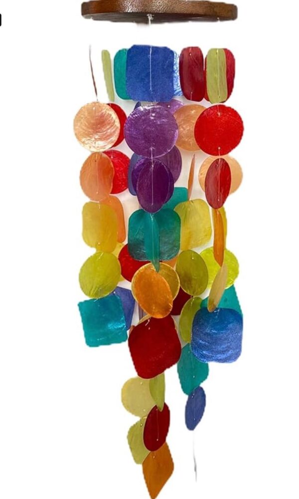 capiz rainbow wind chime