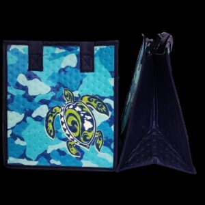 small bag with camo and turtle desing