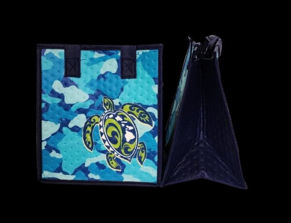 small bag with camo and turtle desing