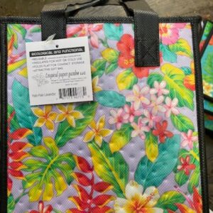 small insulated bag with flower design