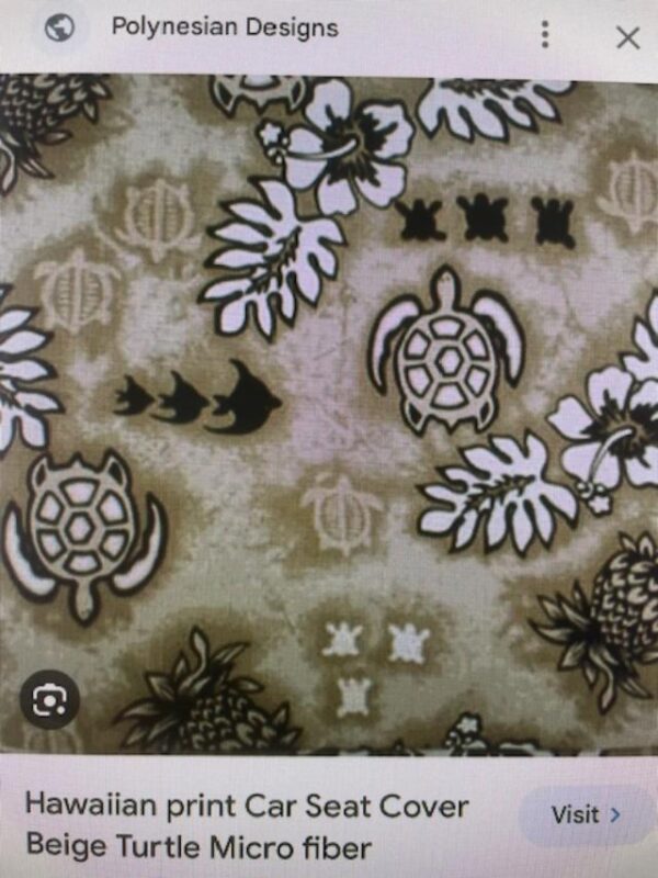 Tan Fabric with Turtle design