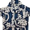 Hawaiian shirt, teal with white surfboards and palm trees