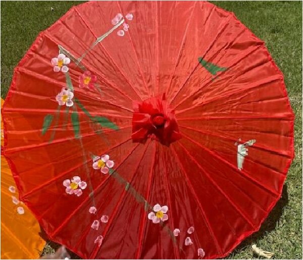 chinese umbrella red