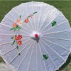 chinese umbrella white with flowers