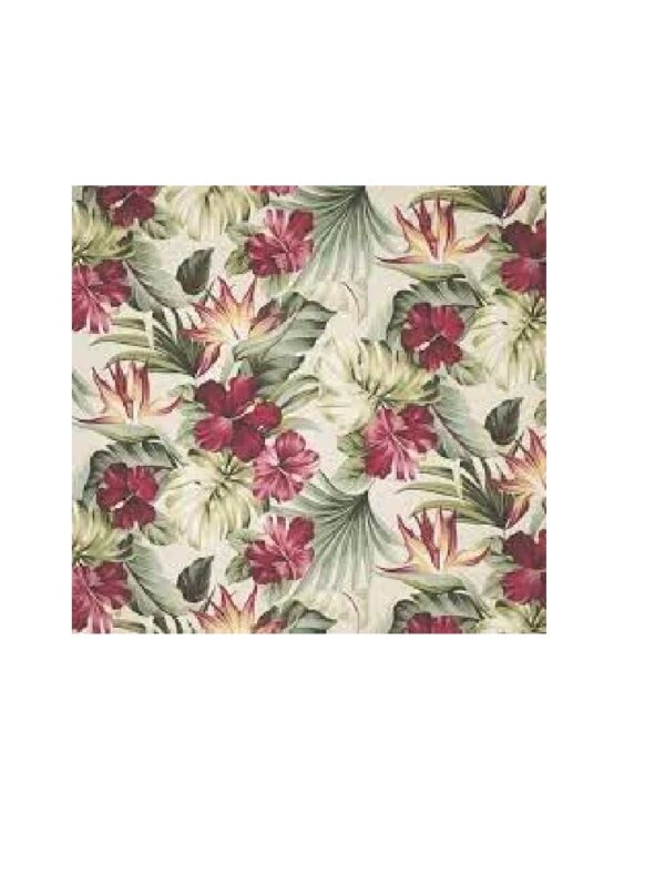 Bark Cloth bed runner. Hawaiian hibiscus design