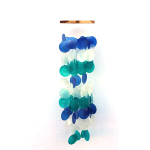 capiz shell mobile blue green white