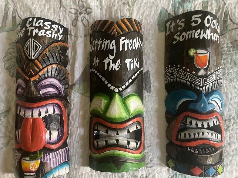set of 3 fun tiki masks