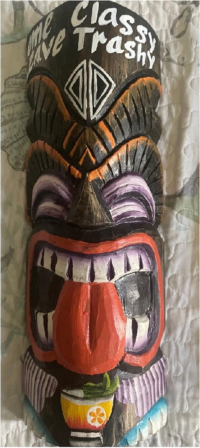 Tiki Mask fun sayings